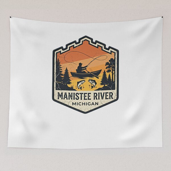 Item preview, Manistee River Michigan Fishing Angler Outdoor Enthusiast designed and sold by Simsimah26Parks.