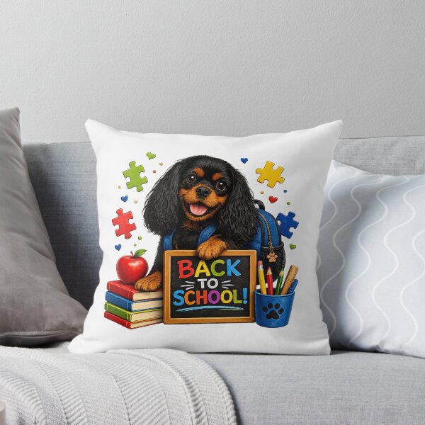 Item preview, Back to School Black and Tan Cavalier designed and sold by SpottyRainbow.