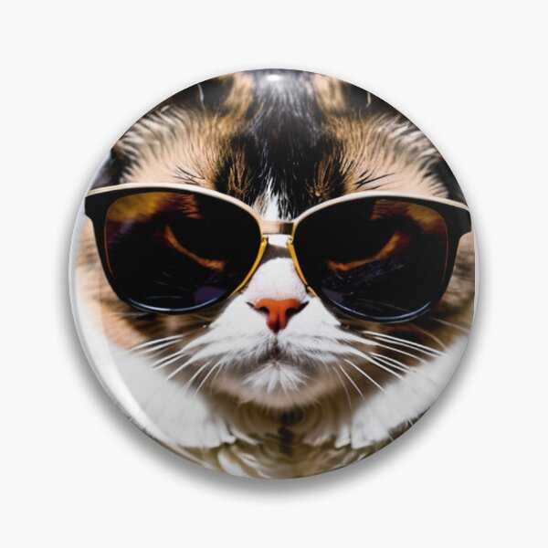 Item preview, Animals - Tricolor Cat in Retro Sunglasses, Cool and Detached Internet Meme Humor designed and sold by DoodyPets.