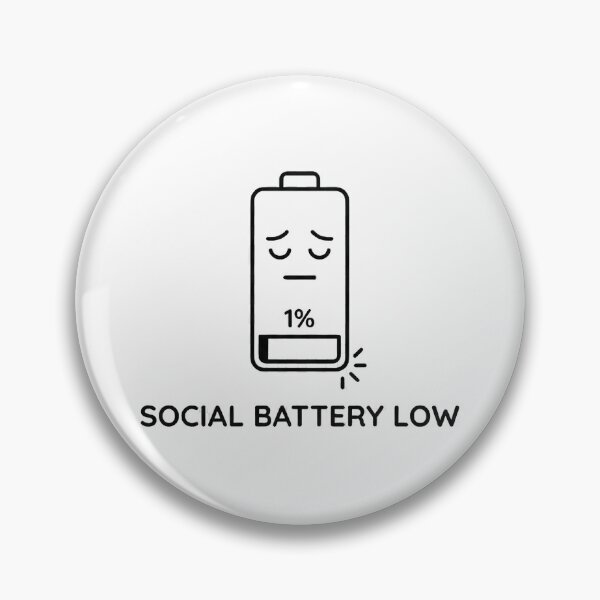 Item preview, Social Battery Low Introvert Humor Minimalist Low Energy Social Anxiety Design designed and sold by ASfindsStore.