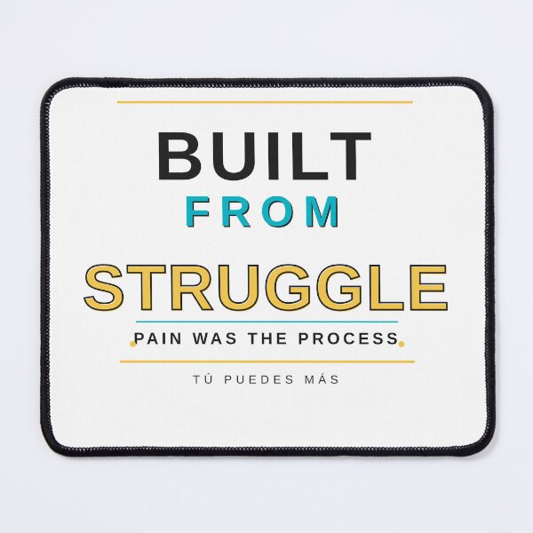 Item preview, Built From Struggle Motivational T-Shirt | Latino Hustle Gift | Resilience Tee designed and sold by tupuedesmas.