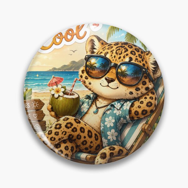 Item preview, Cool Shades Cute Leopard Sticker designed and sold by happyhub786.