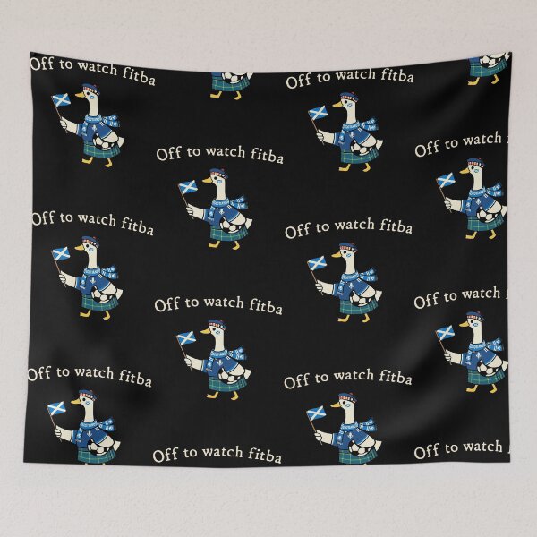 Item preview, Off To Watch Fitba Funny Scottish Football Goose designed and sold by Mind-Drift.