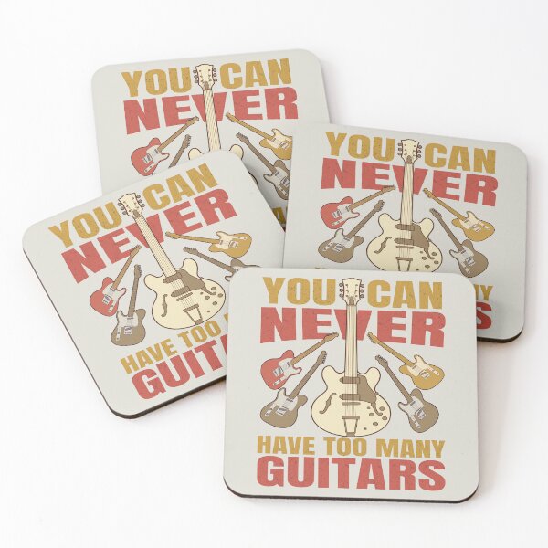 Item preview, You Can Never Have Too Many Guitars Retro Rock designed and sold by FreshVibe Prints.