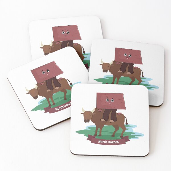 Item preview, North Dakota Buffalo Adventure Cute Cartoon Character designed and sold by Travel.Art.