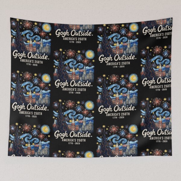 Item preview, Gogh Outside America’s 250th Independence Day Starry Night designed and sold by Mind-Drift.