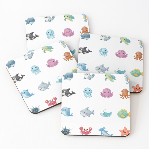 Item preview, Cute Sea animals Sticker Pack Ocean Animals Aesthetic Watercolor Sea creatures Sticker designed and sold by Art IN Pack.