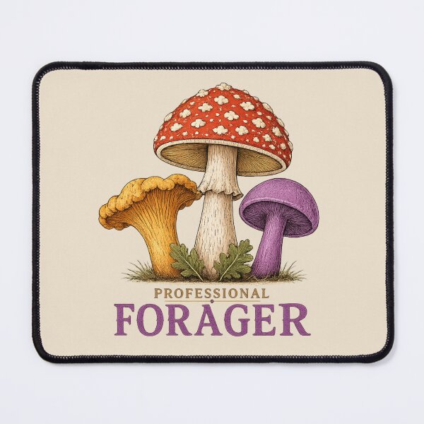 Item preview, Professional Forager – Vintage Mushroom Cottagecore Nature Lover Design designed and sold by Moonwoven Studio.