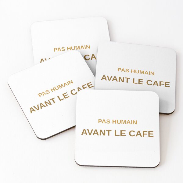 Aperçu de l'œuvre Citation Drole Cafe Pas Humain créée et vendue par OmegArt2.