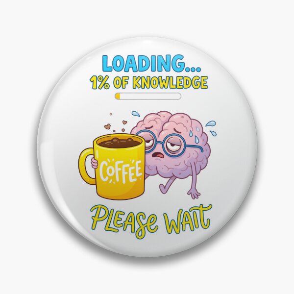 Item preview, Loading... 1% of Knowledge – Funny Coffee Brain Meme. designed and sold by MyHappyArtShop.