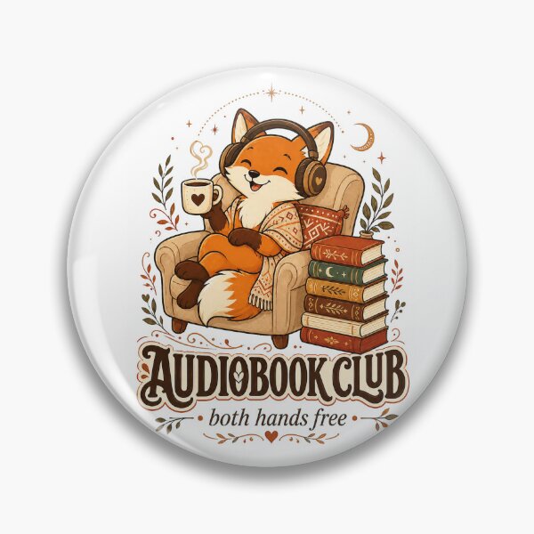 Item preview, Audiobook Club Fox Reading Design for Hands Free Book Lovers designed and sold by Passionread.