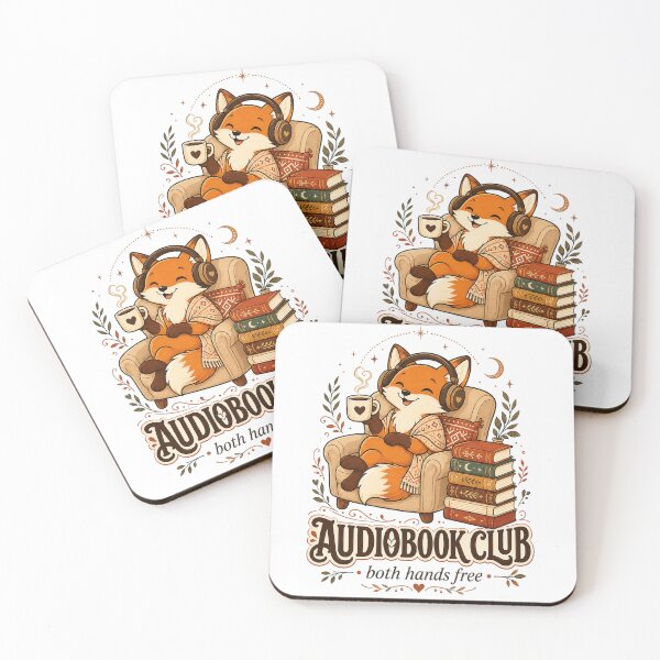 Item preview, Audiobook Club Fox Reading Design for Hands Free Book Lovers designed and sold by Passionread.