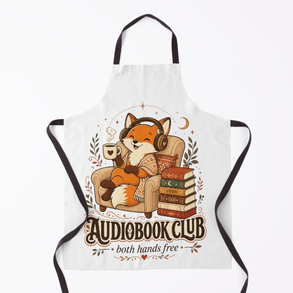 Item preview, Audiobook Club Fox Reading Design for Hands Free Book Lovers designed and sold by Passionread.