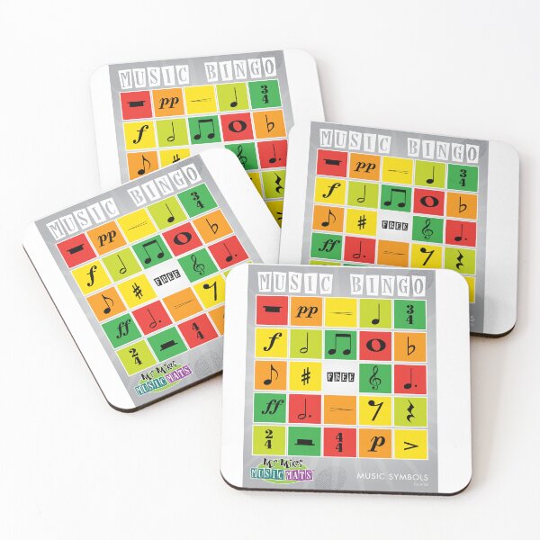 Item preview, mrmikesmusicmats - notation bingo designed and sold by mwdrum.