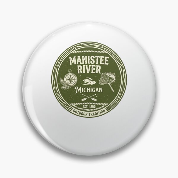 Item preview, Manistee River Michigan Est. 1855 Outdoor Tradition Fishing Angler designed and sold by Simsimah26Parks.