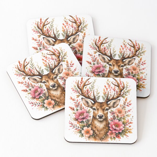 Item preview, Floral Deer Spirit designed and sold by layalistoresa.