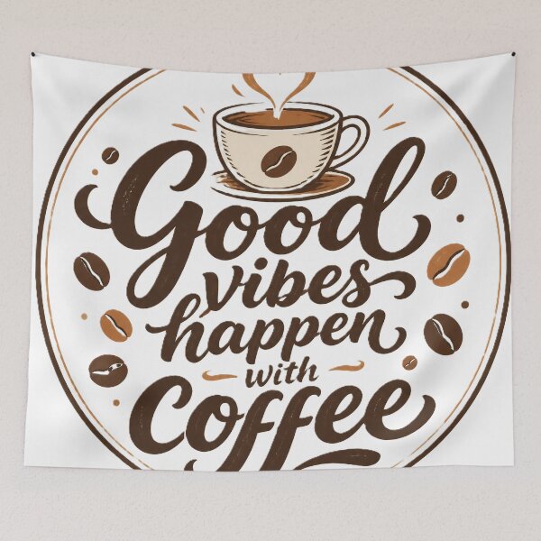 Item preview, Good Vibes Coffee Quote Design designed and sold by ali prints.