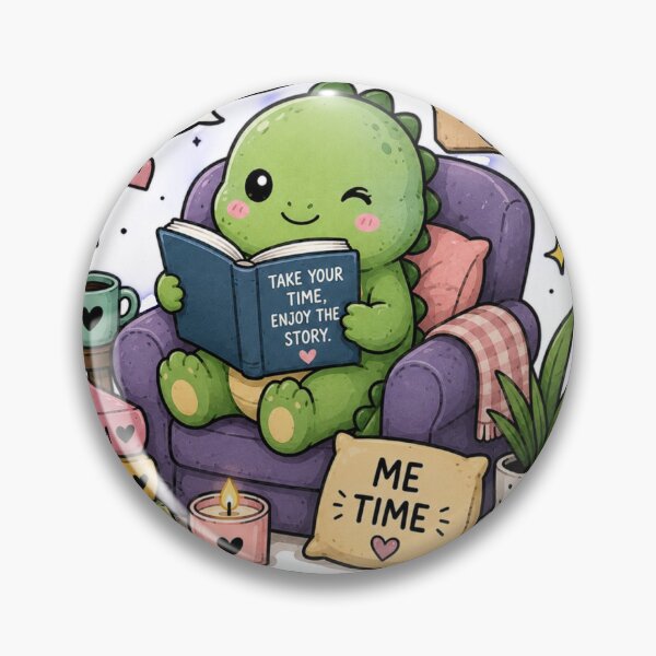 Item preview, A Good Book Is A Great Escape Sticker | Cute Reading Dino designed and sold by Ricomin.