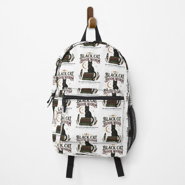 Item preview, Black Cat Bookworm Boho Reading Design for Cat Lovers designed and sold by Passionread.