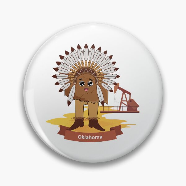 Item preview, Oklahoma Heritage Adventure Cute Cartoon Character designed and sold by Travel.Art.