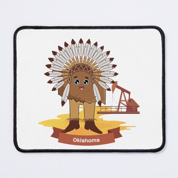 Item preview, Oklahoma Heritage Adventure Cute Cartoon Character designed and sold by Travel.Art.