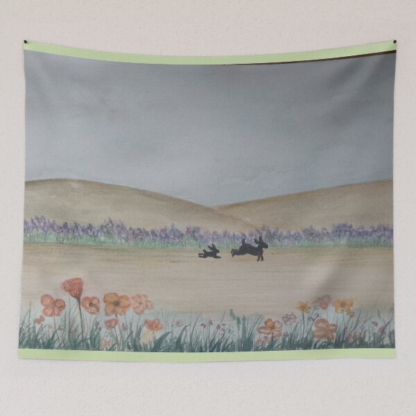 Item preview, Bounding Hares designed and sold by RoseGrayInk.