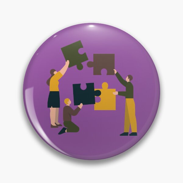 Artikelvorschau, Teamwork Putting Together Puzzle Pieces entworfen und verkauft von DailyDoodlesBySumbul.