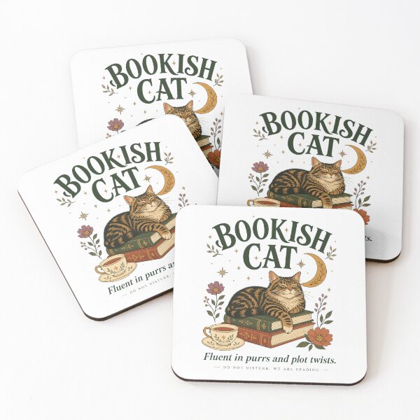 Item preview, Bookish Cat Boho Design for Cozy Readers and Cat Lovers designed and sold by Passionread.