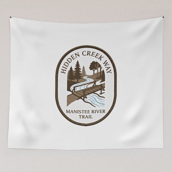 Item preview, Hidden Creek Way Manistee River Trail Hiking Outdoorsman designed and sold by Simsimah26Parks.