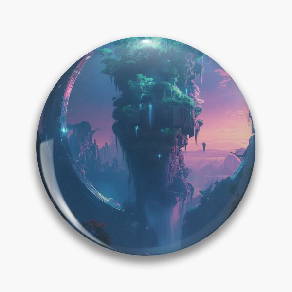 Item preview, Halo Rift Floating Biome Alien Fantasy Landscape Beyond Pandora designed and sold by Luminous Wilds.