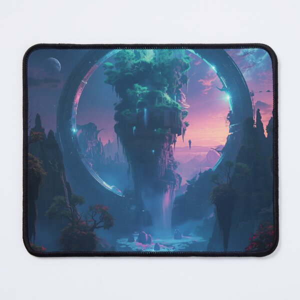 Item preview, Halo Rift Floating Biome Alien Fantasy Landscape Beyond Pandora designed and sold by Luminous Wilds.