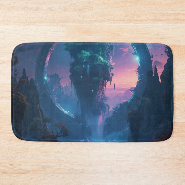 Item preview, Halo Rift Floating Biome Alien Fantasy Landscape Beyond Pandora designed and sold by Luminous Wilds.