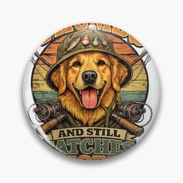 Item preview, Golden Retriever Fishing Shirt – He Has No Thumbs And Still Catches More Than You – Vintage Fisherman Dog Design designed and sold by AMIR PRO .