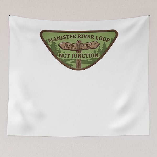 Item preview, Manistee River Loop Manistee River Trail North Country Trail NCT Junction Hiking Adventure designed and sold by Simsimah26Parks.