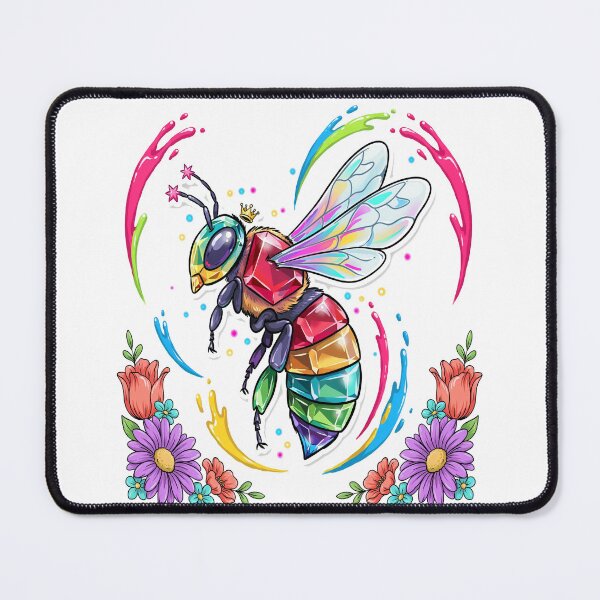 Item preview, Rainbow Crystal Bee Colorful Pollinator Art Design designed and sold by RBToper.