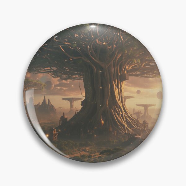 Item preview, Celestial World Tree Alien Fantasy Landscape Beyond Pandora designed and sold by Luminous Wilds.