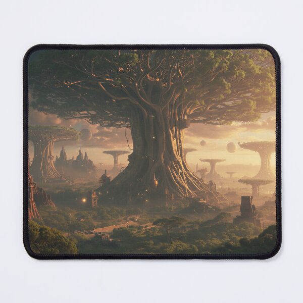 Item preview, Celestial World Tree Alien Fantasy Landscape Beyond Pandora designed and sold by Luminous Wilds.