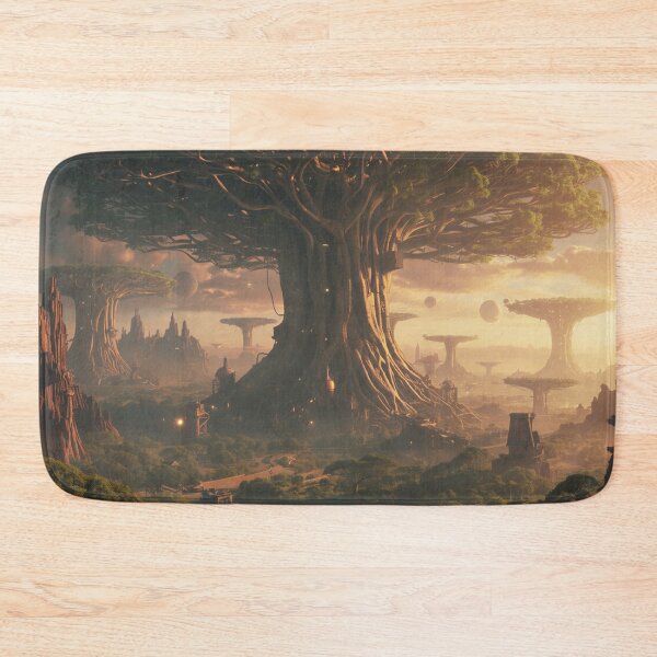 Item preview, Celestial World Tree Alien Fantasy Landscape Beyond Pandora designed and sold by Luminous Wilds.