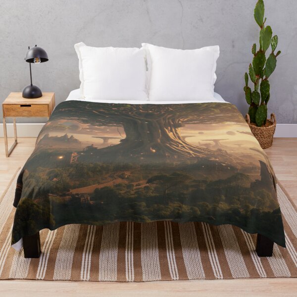 Item preview, Celestial World Tree Alien Fantasy Landscape Beyond Pandora designed and sold by Luminous Wilds.