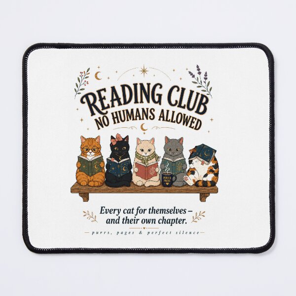 Item preview, Reading Club Cats Boho Design for Book Club Cat Lovers designed and sold by Passionread.