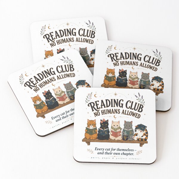 Item preview, Reading Club Cats Boho Design for Book Club Cat Lovers designed and sold by Passionread.