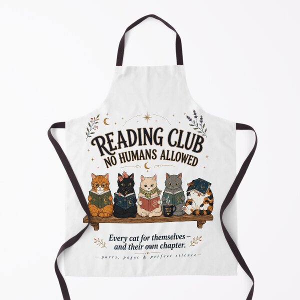 Artikelvorschau, Reading Club Cats Boho Design for Book Club Cat Lovers entworfen und verkauft von Passionread.