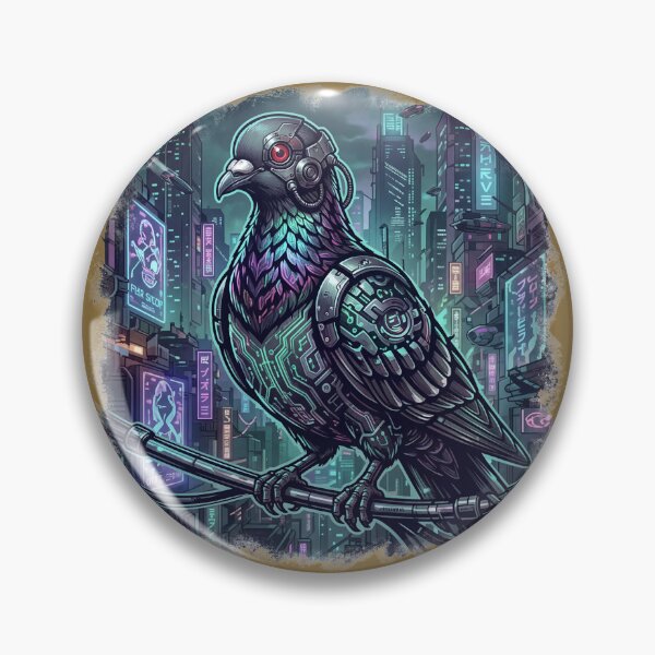 Item preview, Cyberpunk Pigeon in a Neon Futuristic City designed and sold by azule1.