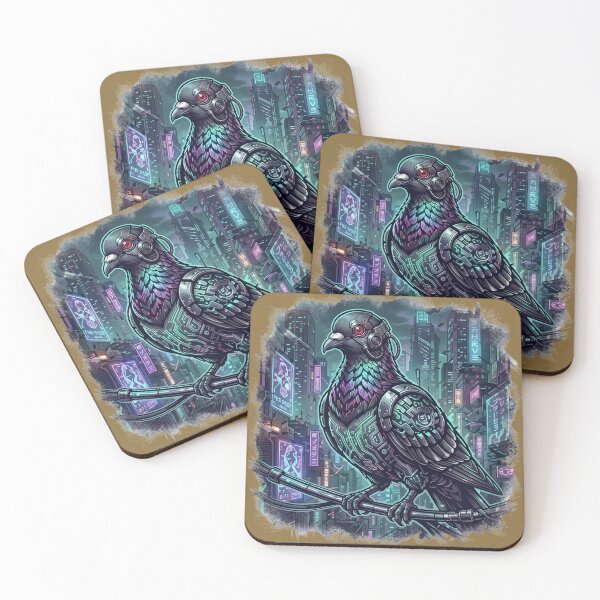Item preview, Cyberpunk Pigeon in a Neon Futuristic City designed and sold by azule1.