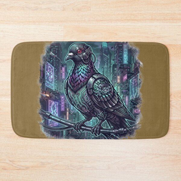Item preview, Cyberpunk Pigeon in a Neon Futuristic City designed and sold by azule1.