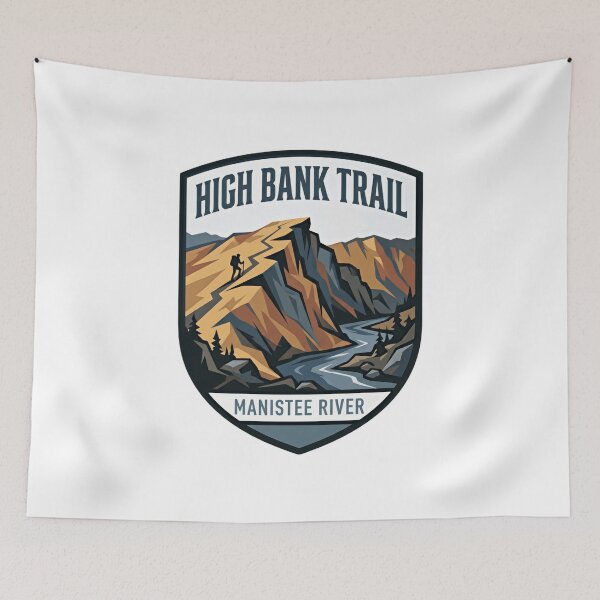 Item preview, High Bank Trail Manistee River Hiking Hiker Outdoors Adventure designed and sold by Simsimah26Parks.