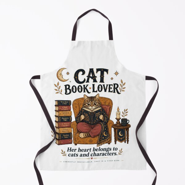Item preview, Cat Book Lover Boho Reading Design for Cozy Bibliophiles designed and sold by Passionread.