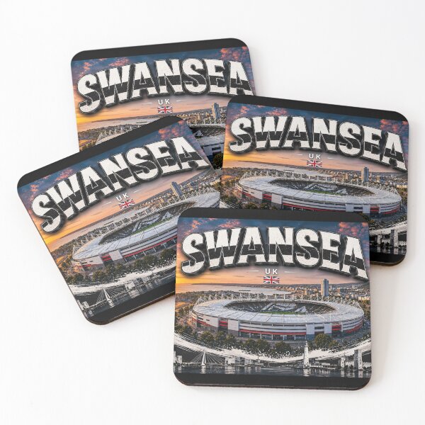 Item preview, Swansea City Skyline & Iconic Stadium Art – Cinematic Twilight Edition designed and sold by globetrottergfx.