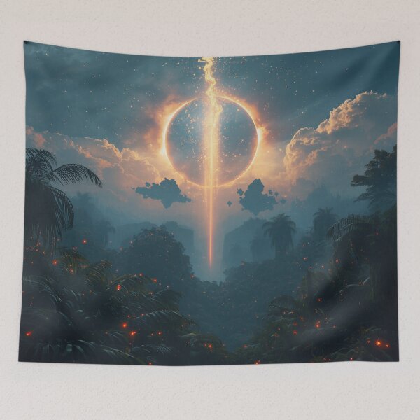 Item preview, Quantum Eclipse Jungle Alien Fantasy Landscape Beyond Pandora designed and sold by Luminous Wilds.