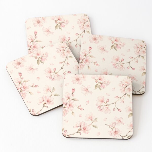 Item preview, Hanami Watercolor Cherry Blossom Sakura Seamless Pattern designed and sold by BeataPrint.